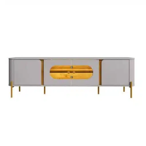 Rack Bancada Juquehy Off/Nature C/LED TV até 75 Polegadas Larg. 1.80m - Bechara - Imagem 6