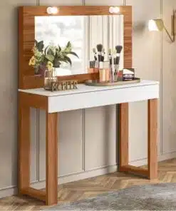 Penteadeira Camarim Gala Larg. 1.10m Cinamomo/Branco - Mobler
