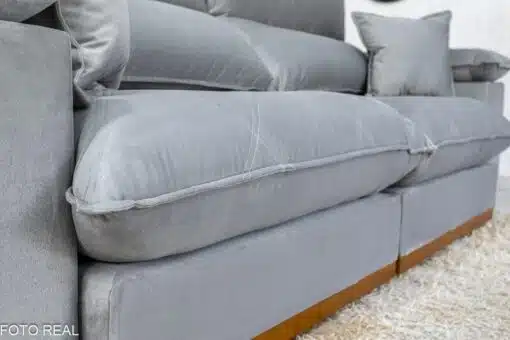 Sofá Retrátil Reclinável Magnum 2.30m Veludo Prata 823 - Molas Ensacadas - Imagem 6