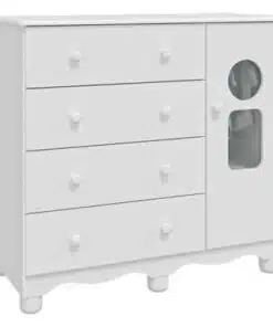 Cômoda Tedy 1 Porta 4 Gavetas - Branco