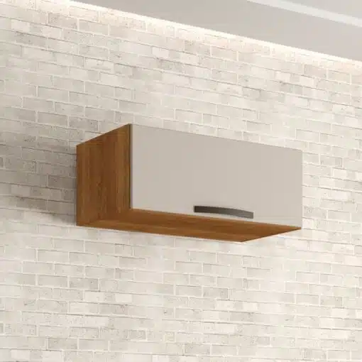 Armário de Cozinha Aéreo Geladeira Valência - Carvalho/Off White