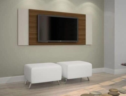 Painel Jaspe 42" - Rovere/Off White
