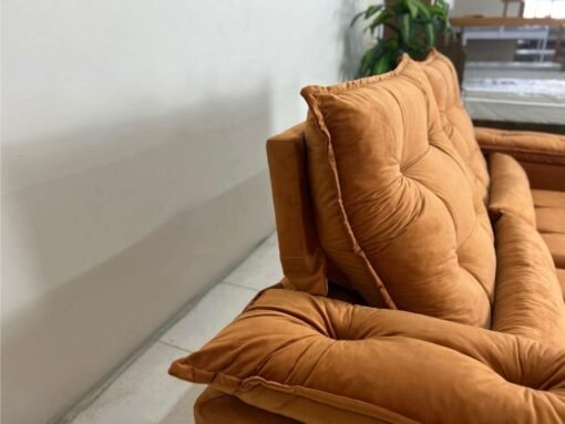 Sofá Retrátil Reclinável Atenas 2.70m - Terracota Veludo - Imagem 2