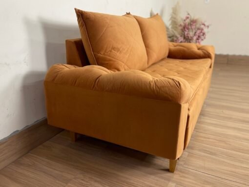 Sofá 3 lugares Berlim 2.00m - Terracota Veludo - Imagem 4