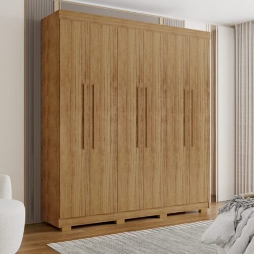 Guarda-Roupa Porto Bello Plus 6 portas - Cedro