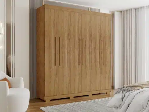 Guarda-Roupa Porto Bello Plus 6 portas - Cedro