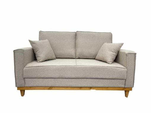 Sofá 2 lugares Slim 1.40m - Bege Linho - Imagem 2