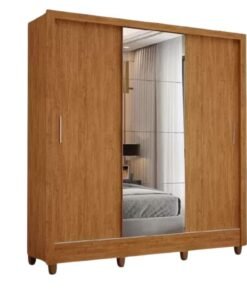 Guarda-Roupa Dubai Plus c/ espelho 3 portas e 3 gavetas - Cinamomo