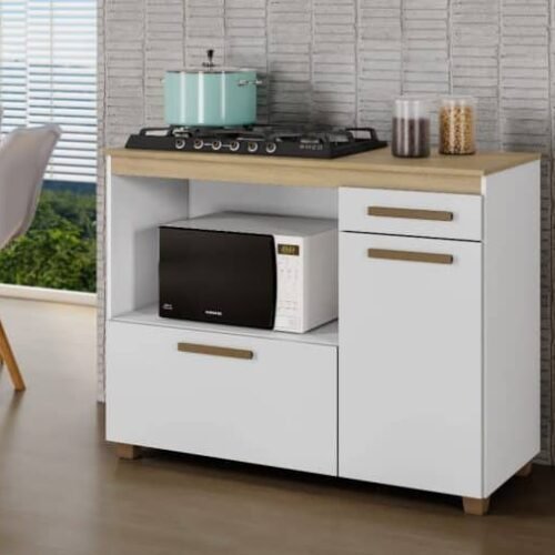 Balcão Cronus Cooktop 4 Bocas - Branco