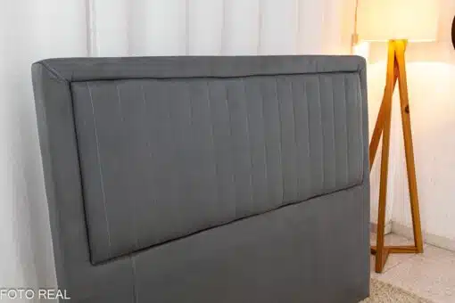 Cabeceira Queen Cintia Veludo Cinza Larg. 1.60m - Imagem 3