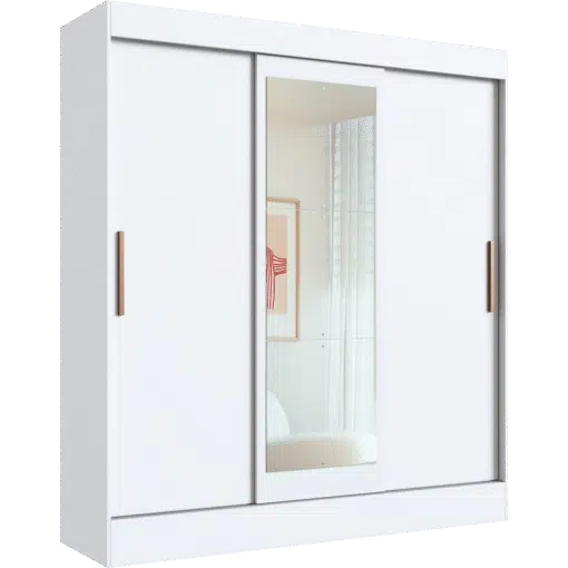 Guarda-Roupa 3 Portas Londres 69000 1,80 m Branco - DORIPEL - Imagem 4