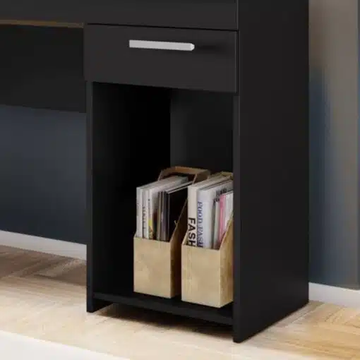 Mesa Office NT 2070 Preto 1 Gaveta Larg. 1.08m - Notável - Imagem 2