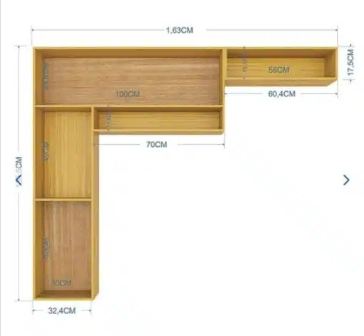 Cozinha Suspensa Thais - Damasco - Imagem 2