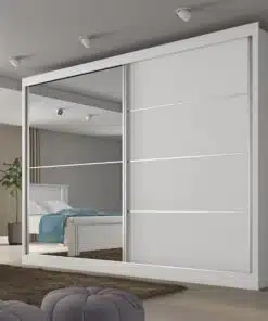 Guarda-Roupa 2 Portas Verona 2,02 m Branco Acetinado - MÓVEIS EUROPA