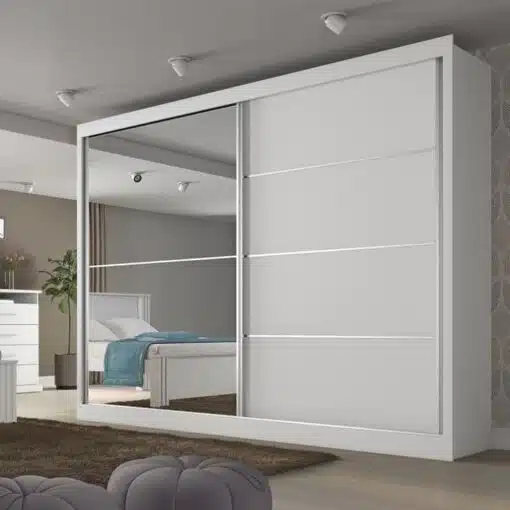 Guarda-Roupa 2 Portas Verona 2,02 m Branco Acetinado - MÓVEIS EUROPA