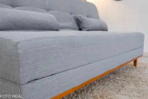 Sofá Cama Madrid larg. 1.80m Molas Bonnel Linho Cinza 2275 - Imagem 6