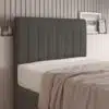 Cabeceira Itália Casal - Cinza Veludo
