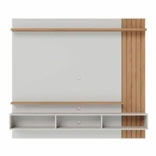 Home Suspenso Juriti Larg. 1.80m para TV até 70 Polegadas Off White/Freijó Colibri - Imagem 2