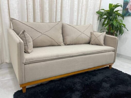 Sofá 2 lugares Lisboa Living 1.80m - Bege Linho