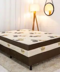 Cama Box Casal Ortopédica Marrom 138x188x60 - Nosso Sonho