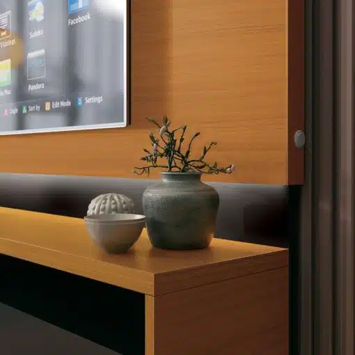 Painel até 75" Savoy 2.0 Cedro Natural/Preto - EDN MÓVEIS - Imagem 4