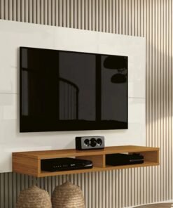 Painel Fox 43" - Off white/Cedro