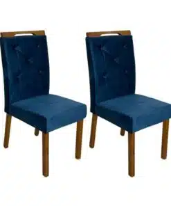 Conjunto Cadeiras Jasmim 2 unidades - Cinamomo/Azul
