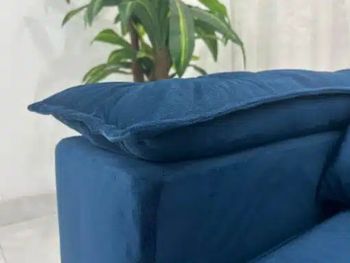Sofá Retrátil Reclinável Brasão 2.00m- Azul Veludo - Imagem 7