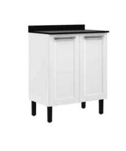 Balcão de Cozinha Florença Aço 0,70m - Branco