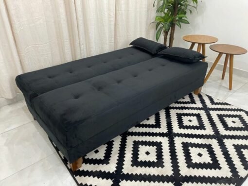 Sofá Cama Arpoador 1.85m - Preto Veludão - Imagem 5
