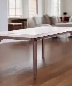 Mesa Londrina 180 Canto Reto Café/Off White - RUFATO