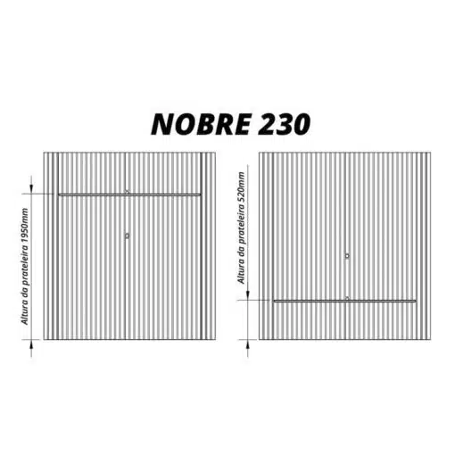 Painel Nobre Off Ripado 100% MDF C/ Led TV até 85 Larg. 2.30m - Gelius - Imagem 4