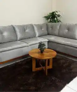 Sofá de Canto 2 x 3 Lugares Malibu  - Capuccino Veludo