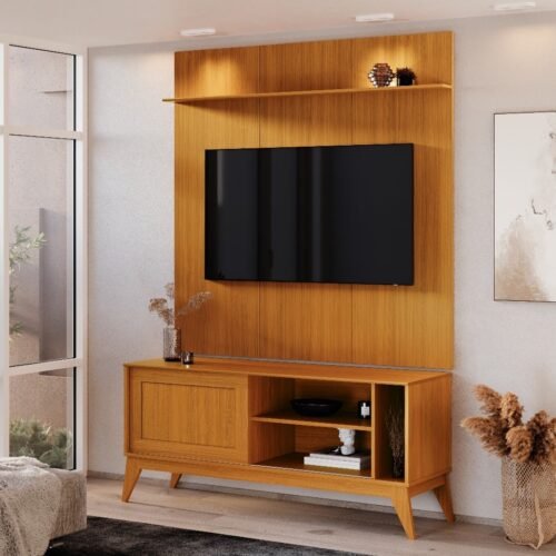 Rack Aruba com Painel Avant 55" -  Cedro