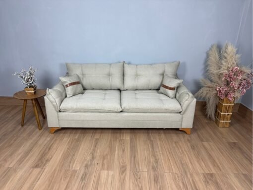 Sofá 3 lugares Creta 2.00m - Bege Linho - Imagem 5