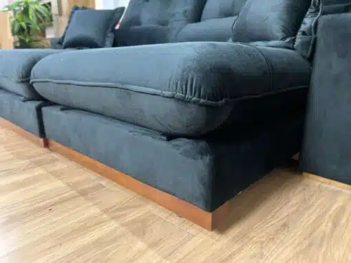 Sofá Retrátil e Reclinável Toronto 2.50m - Preto Veludo - Imagem 6