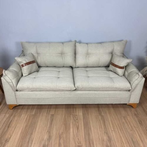 Sofá 3 lugares Creta 2.00m - Bege Linho