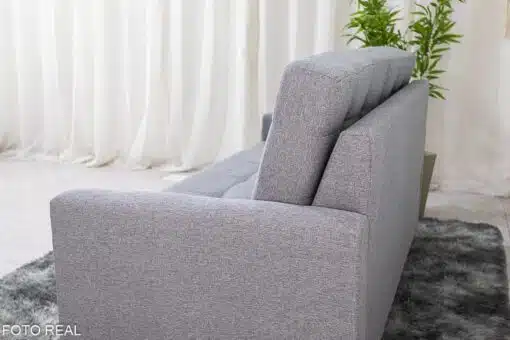 Sofá 3 lugares Living Áustria Linho Cinza A59 Larg. 1.70m - Imagem 6