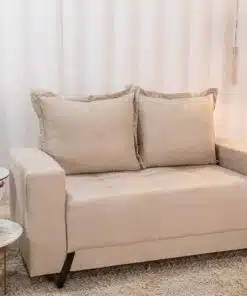 Sofá 2 lugares 8100 1.55m Linho Bege 24