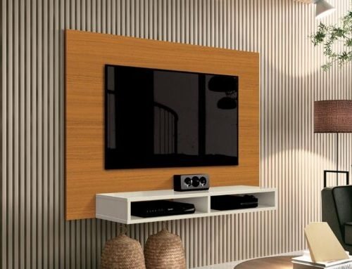 Painel Fox 43" - Cedro/Off white
