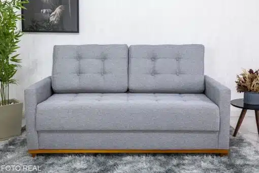 Sofá 3 lugares Living Áustria Linho Cinza A59 Larg. 1.70m - Imagem 2