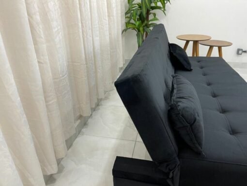 Sofá Cama Arpoador 1.85m - Preto Veludão - Imagem 6