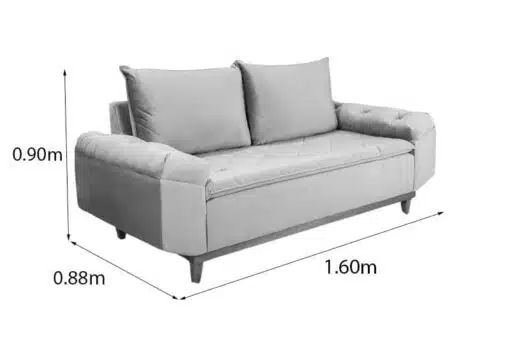 Sofá 2 lugares Bélgica Veludo Terracota Larg. 1.60m - Imagem 7