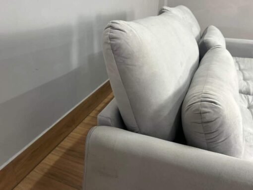 Sofá Cama Retrátil Reclinável Amaranto 2.10m Mod.90 - Prata Veludo - Imagem 4