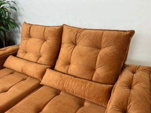 Sofá Retrátil Reclinável Atenas 2.00m - Terracota Veludo - Imagem 5
