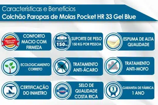 Colchão Casal Blue D33 - PAROPAS - Imagem 4