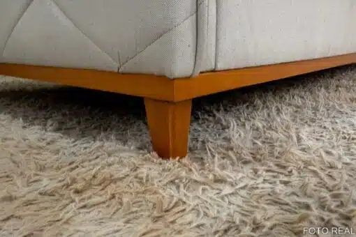Sofá 3 lugares Vican Linho Bege 5044 Detalhe 05 Larg. 2.00m - Molas Bonnel - Imagem 5