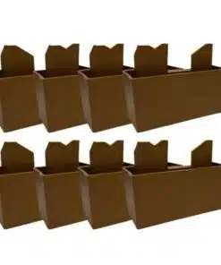Kit com 8 pés plástico retangular - Cinamomo