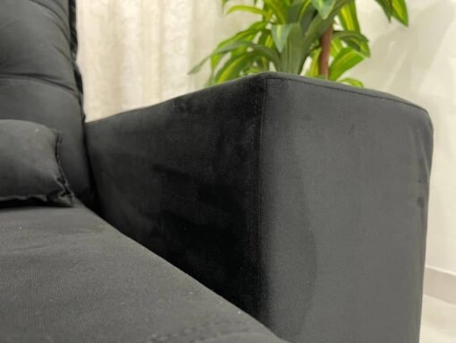 Sofá Retrátil Reclinável Small 2.30m - Preto Veludão - Imagem 7