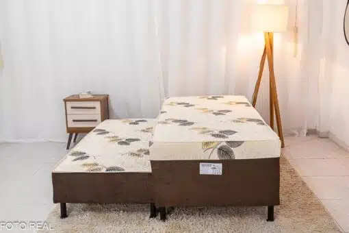 Cama Solteiro Unibox C/ Cama auxiliar Sonho Bom Marrom - Nosso Sonho